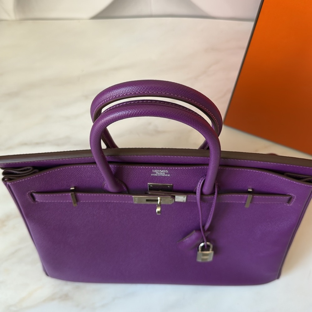 Hermès Birkin 35 handbag in Anemone Epsom! - Picture 12 of 17